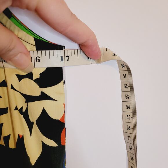 1901 womens black and green floral print cotton poplin v-neck romper size XS - Picture 9 of 10